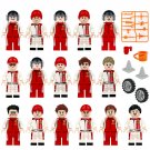 16pcs Speed Racer Minifigures Lego Compatible World Racing Championship Sets  ﻿