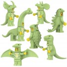 Green Fossil Dinosaur Man Minifigures Lego Compatible Minifigures Sets