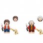 Frodo Baggins and TVBilbo Baggins Minifigures Lego Compatible Lord of the Rings TV Set