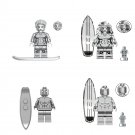 4pcs Female Silver Surfe and Silver Surfe Minifigures Lego Compatible The Fantastic Four Set