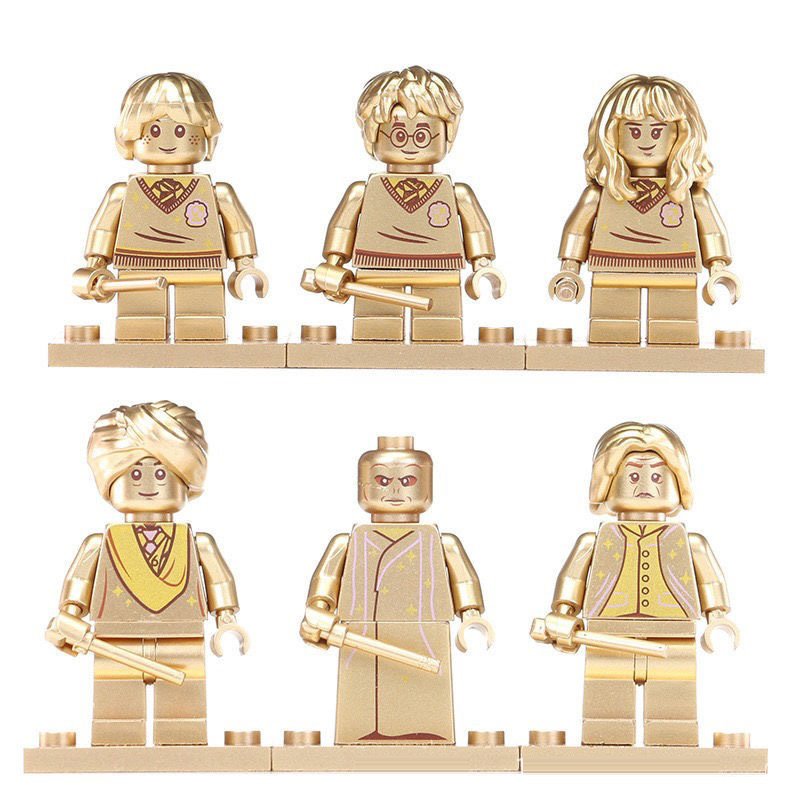 Golden Harry Potter 20th Anniversary Minifigures Lego Compatible Harry Potter Sets