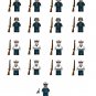 17pcs Germany Navy Second Class Soldier Captain Minifigures Lego Compatible WW2 Battleship Set