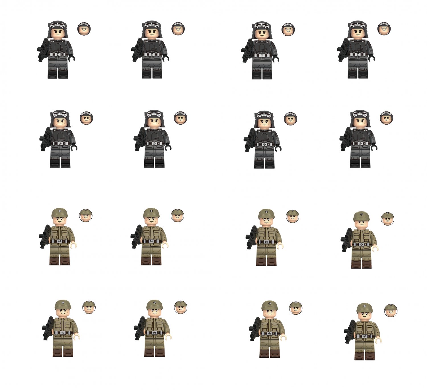 16pcs Star Wars Imperial Army Troopers Minifigures Lego Compatible Star Wars TV Sets
