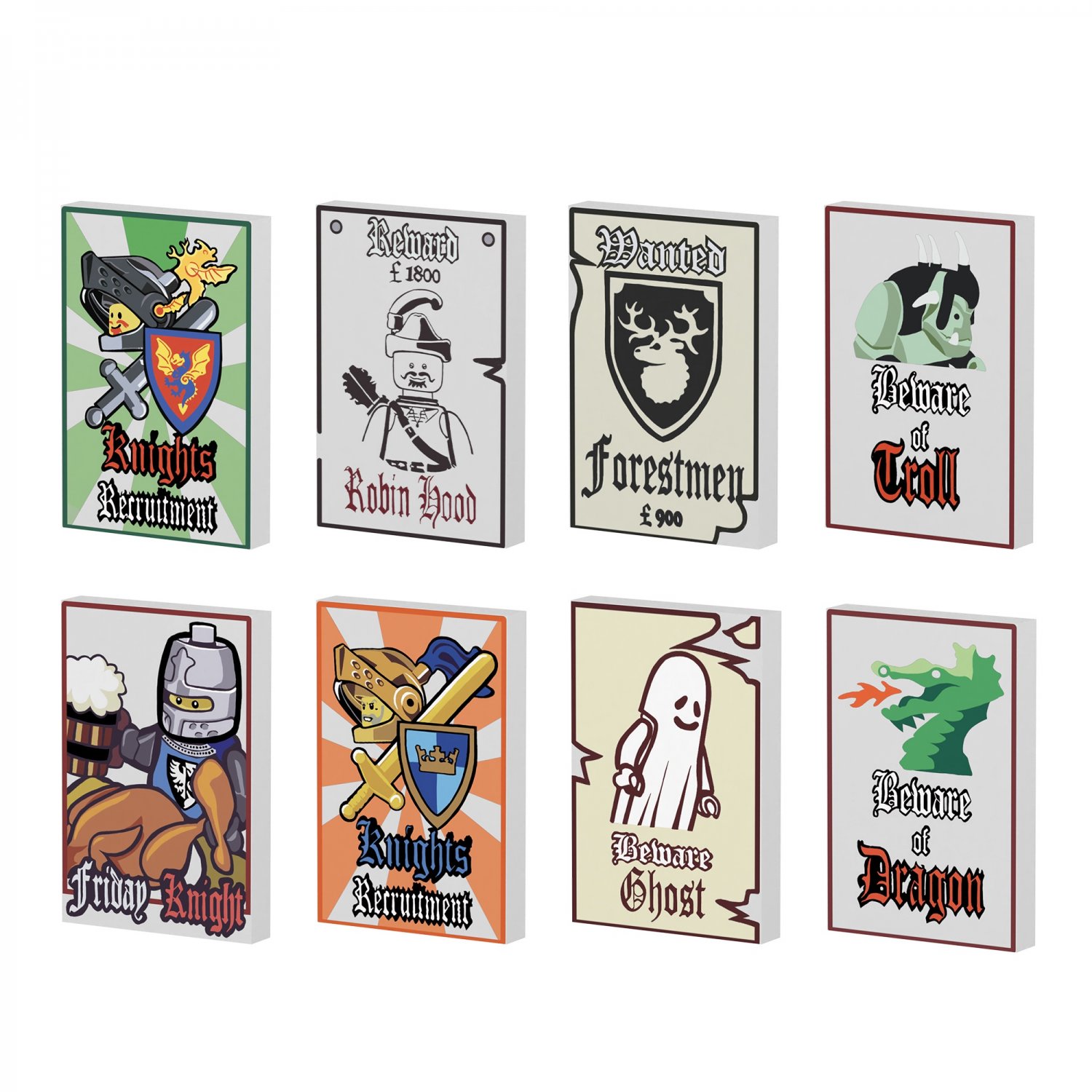 Medieval Poster Medieval Knight building block Toy Lego Compatible Minifigures