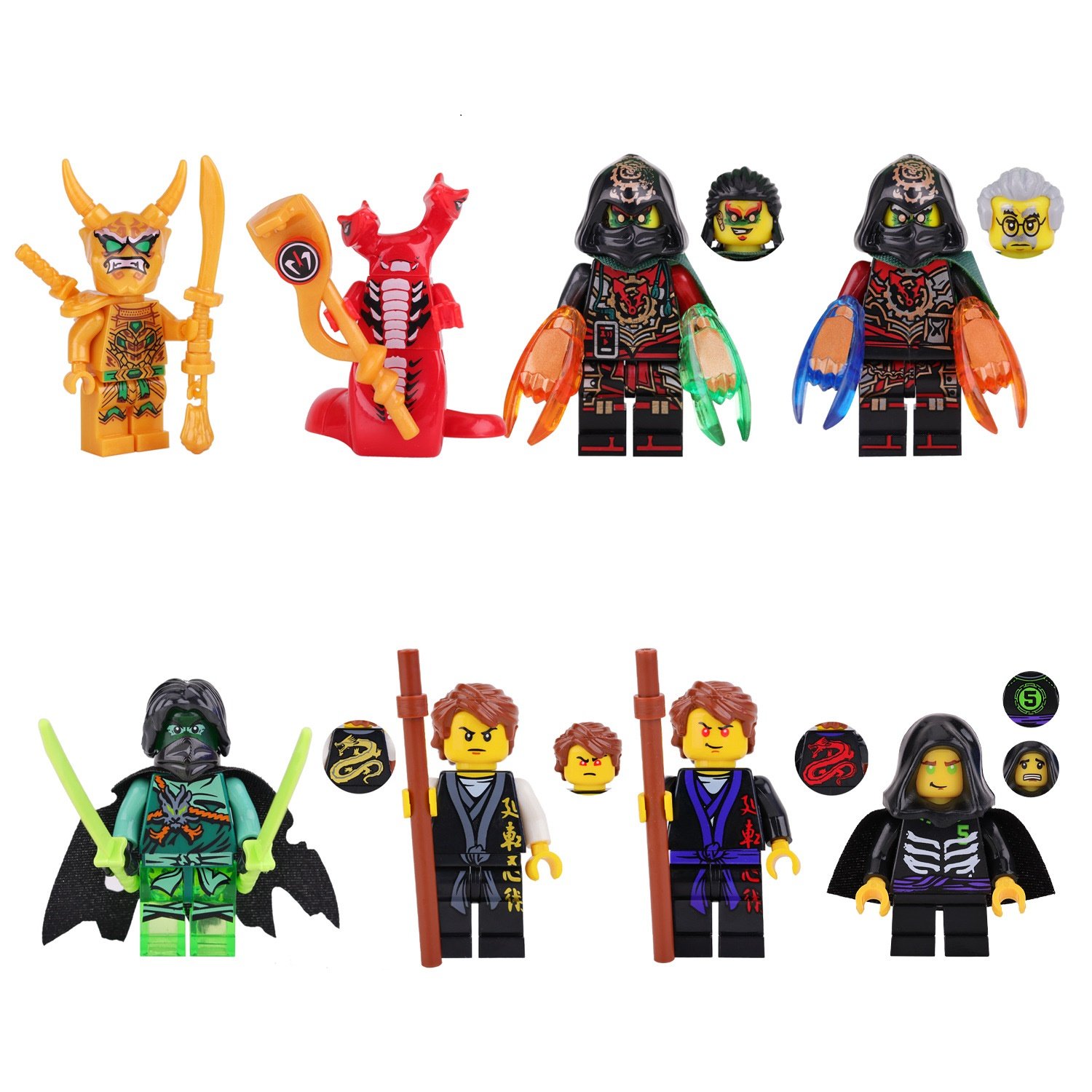 Krux Lloyd Montgomery Garmadon Minifigures Lego Compatible Ninjago Sets