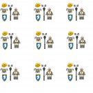 9pcs Golden Dragon Knight Minifigures Lego Compatible Medieval Knight  Sets