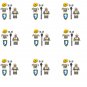 9pcs Golden Dragon Knight Minifigures Lego Compatible Medieval Knight  Sets