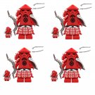 4pcs Red warrior Stormtrooper Minifigures Lego Compatible Star Wars TV Sets