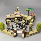 Britain Valentine Tank and Howitzer Minifigures Lego Compatible WW2 North African Campaign Set