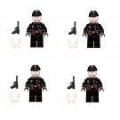 4pcs German armored forces Minifigures Lego Compatible WW2 Soldier Sets