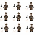 9pcs German Oak Leaf Pattern Panzer Minifigures Lego Compatible WW2 Soldier Sets