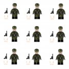 9pcs German Splinter Pattern Panzer Troops Minifigures Lego Compatible WW2 Soldier Sets