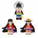 3pcs Four Emperors Luffy Minifigures Lego Compatible One Piece Sets