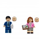 Pam Beesly and Michael Scott Minifigures Lego Compatible The Office Season 6 Sets
