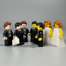 Evening suit Best man and bridesmaid Minifigures Lego Compatible City Wedding Sets