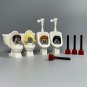 4pcs Zombie Skibidi Toilet Minifigures Lego Compatible Comic TV Sets