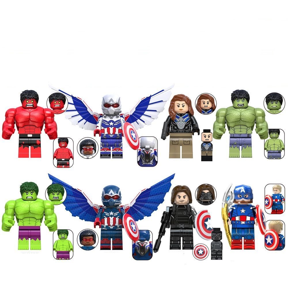Red Hulk Ruth Winter Soldier Hulk Minifigures Lego Compatible New Captain America movie Set