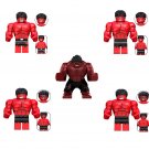 5pcs Red Hulk Minifigure Lego Compatible The Avengers Set
