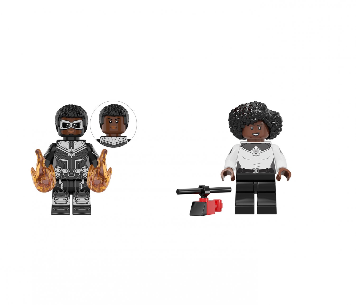 Monica Rambeau VS Wanda Marvel Minifigures Lego Compatible The Avengers Set