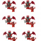 6pcs Dragon Master Minifigures Lego Compatible Ninjago Sets
