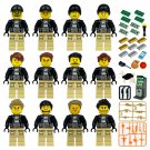 12pcs Bank Robber Thief Minifigures Lego Compatible City police Sets