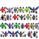 24pcs Captain America Hulk Red Hulk Minifigures Lego Compatible The Avengers Sets