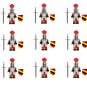 9pcs Roman Knight Minifigures Lego Compatible Medieval Knight Sets