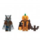 Werewolf and Laughing Pumpkin Minifigures Lego Compatible 2025 Halloween Sets