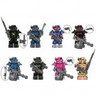 8pcs T45 Powered Armor Minifigures Lego Compatible Fallout Season 1t Set