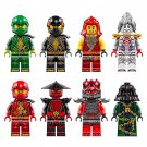 8pcs Dareth Chuck Skylor Minifigures Lego Compatible Ninjago Dragons Rising Set