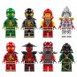 8pcs Dareth Chuck Skylor Minifigures Lego Compatible Ninjago Dragons Rising Set