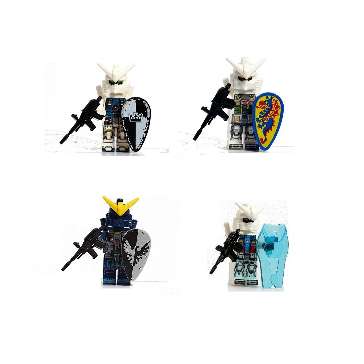 4pcs Mobile Suit RX Minifigures Lego Compatible Japanese anime Sets