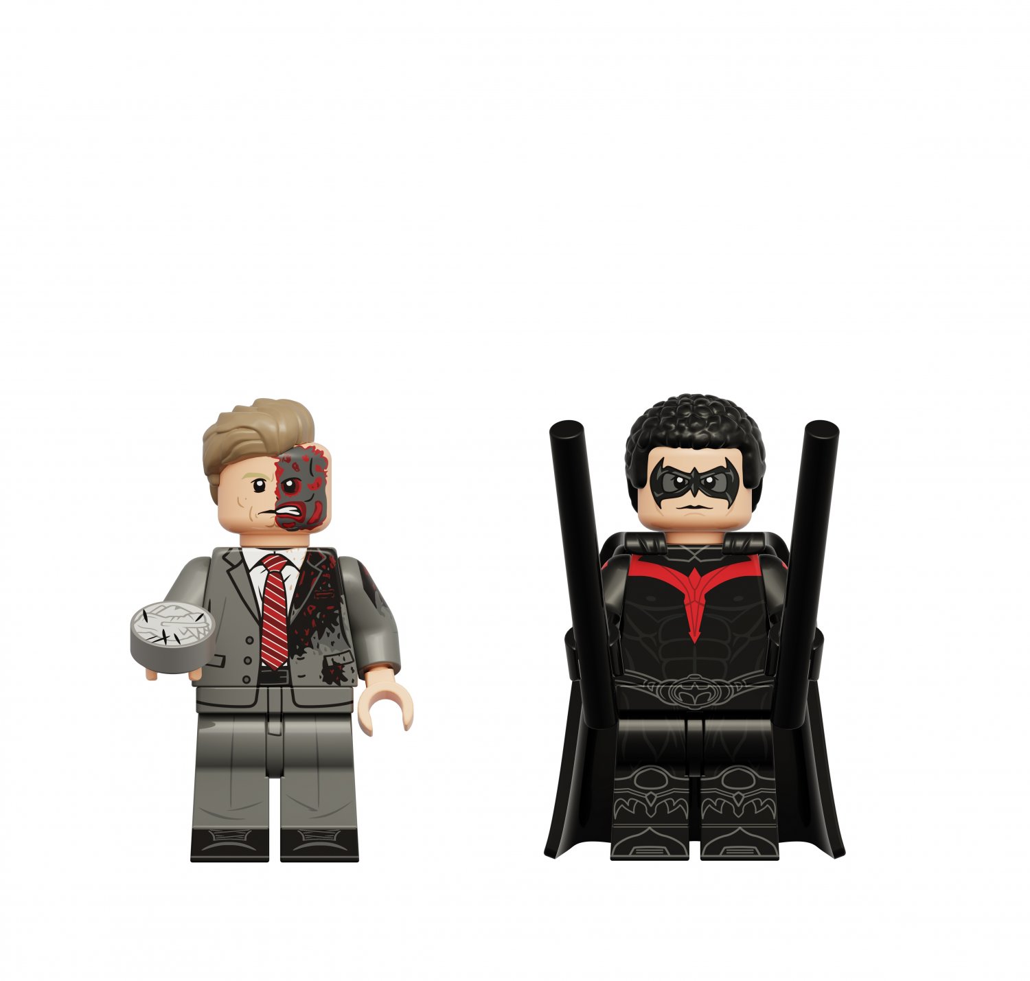 Two-Face and Robin Minifigures Lego Compatible Superhero Superhero Set