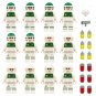 12pcs American football player Minifigures Lego Compatible Rugby Sets