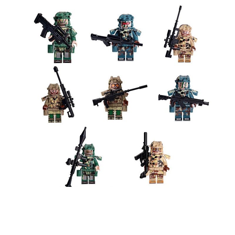Ghost Special Forces sniper Minifigures Lego Compatible City SWAT Sets