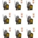 9pcs Castle Guard Minifigures Lego Compatible Medieval Knight Set