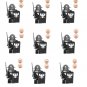 9pcs Black Eagle Knight Minifigures Lego Compatible Medieval Knight Set