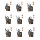 9pcs Alert Knight Minifigures Lego Compatible Medieval Knight Set