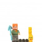 Alex and Cat Minifigures Lego Compatible Minecraft Minifigure