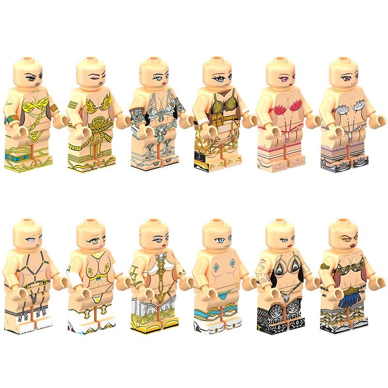12pcs Hathor Gite Goddess Binya Fantasy Nun Minifigures Lego Compatible Girl Sets