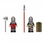 Two Handed Axe Knight and Burgundian Pavise Pikemen Minifigures Lego Compatible Medieval militia Set