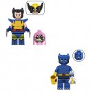 Wolverine and Beast Minifigures Lego Compatible New X-Men movie Sets