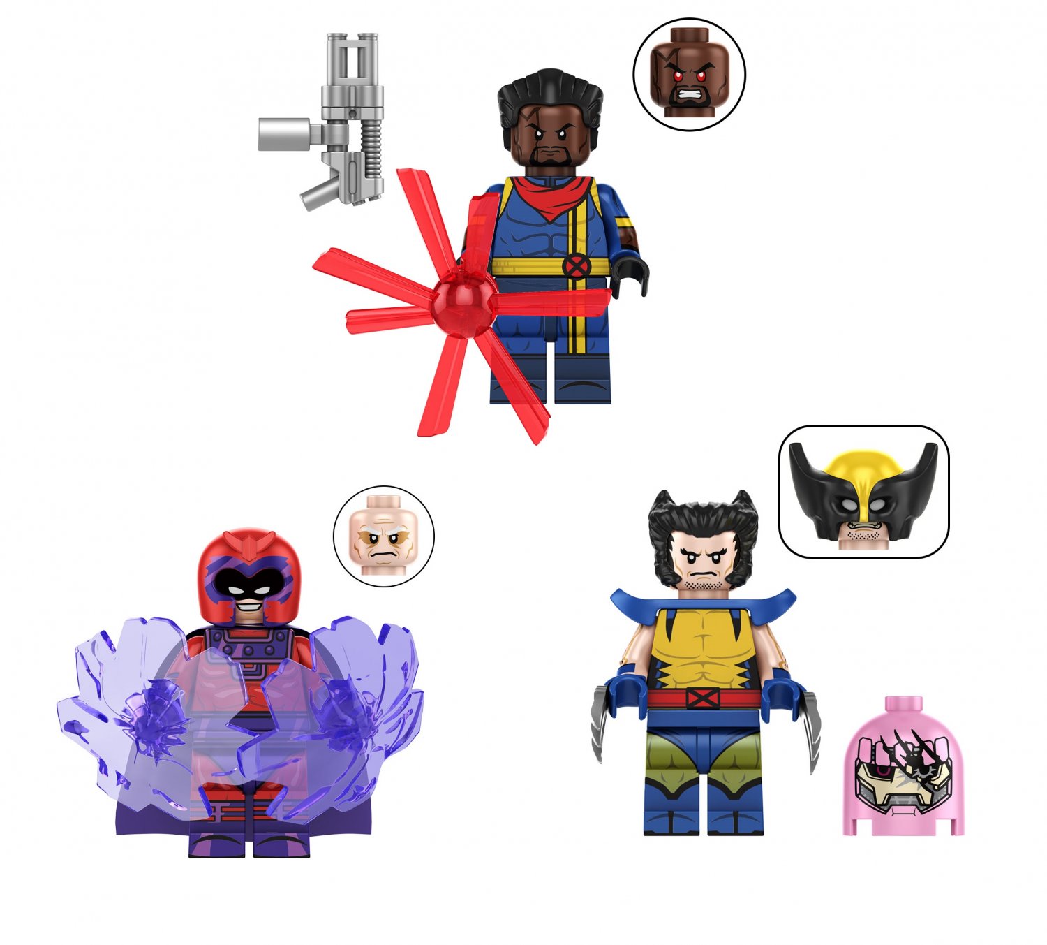 Bishop Wolverine Magneto Minifigures Lego Compatible New X-Men Sets