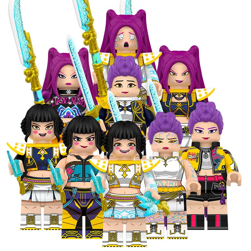 9pcs KPop Demon Hunters character Minifigures Lego Compatible Comic Set
