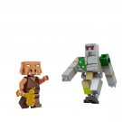 Iron Golem and Piglin Minifigures Lego Compatible Minecraft Set