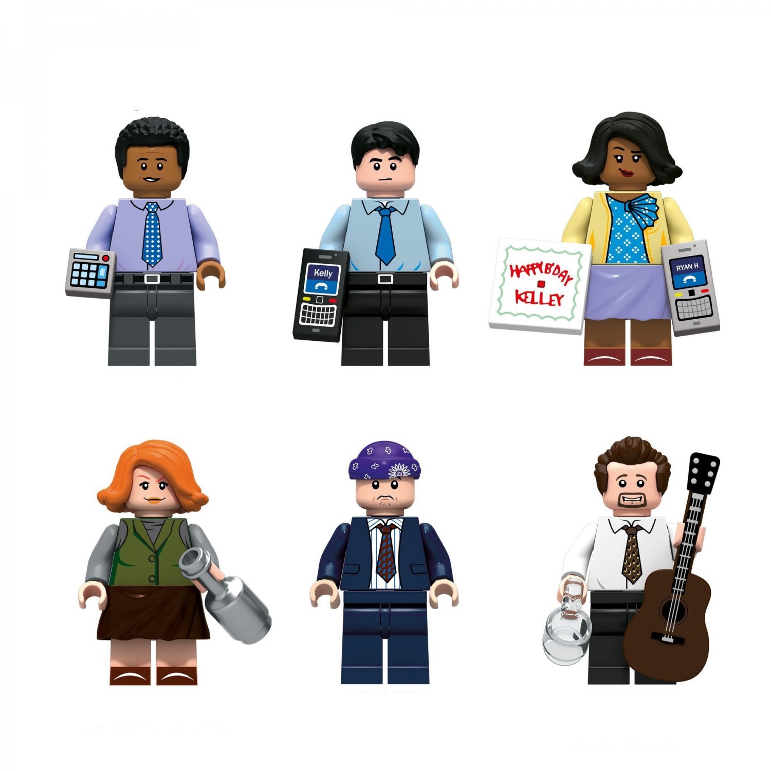 Oscar Martinez Ryan Howard Prison Mike David Brent Minifigures Lego Compatible The Office Sets