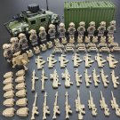 Grey Special Forces Soldier Hummer Minifigures Lego Compatible Military Sets