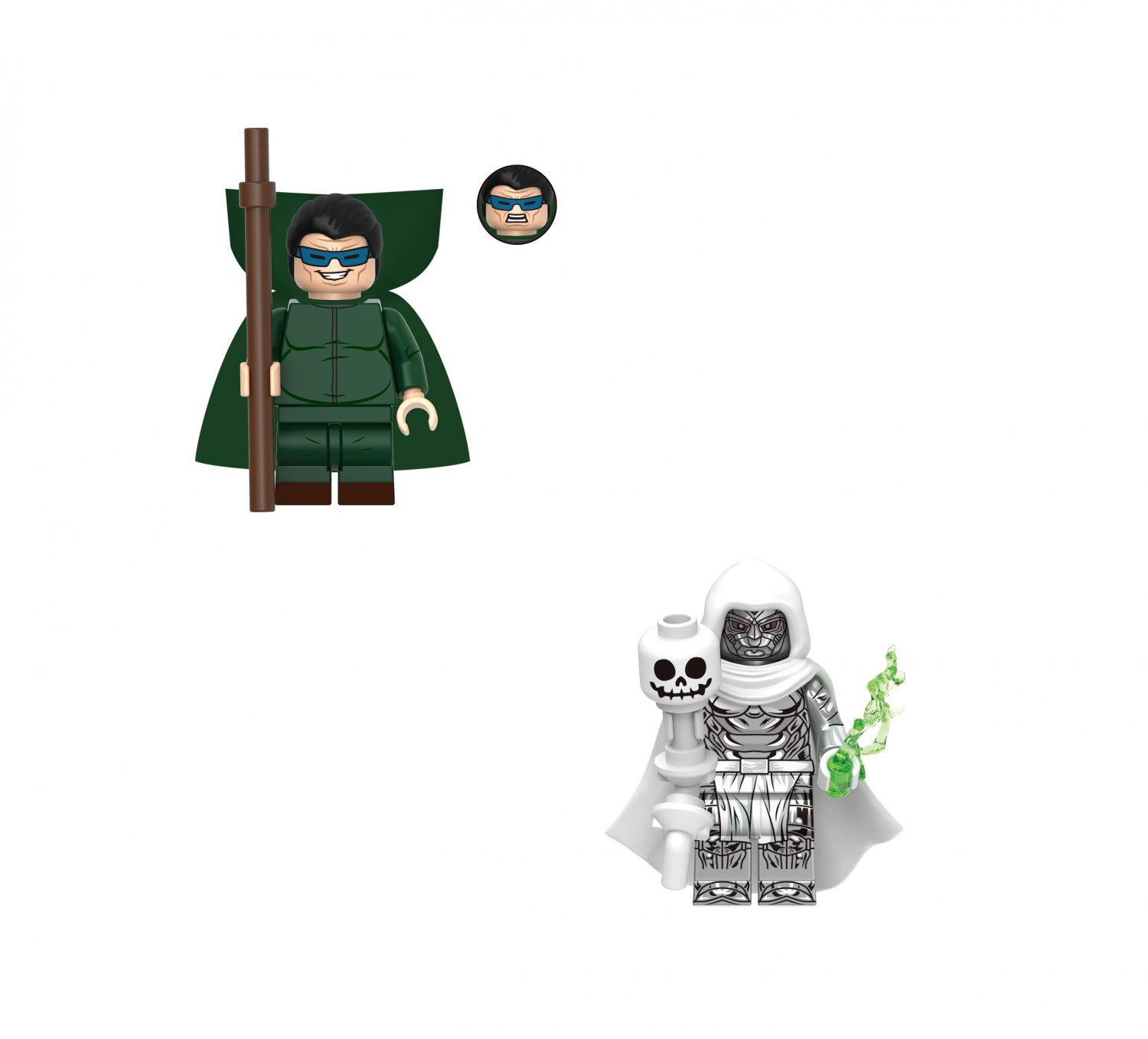 Mole Man and God Emperor Doom Minifigures Lego Compatible The Avengers Sets