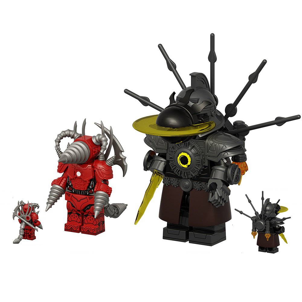 Titan Drillman and Clock Man Minifigures Lego Compatible Skibidi Toilet Sets