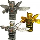 3pcs Gold and Silver Parademons Minifigures Lego Compatible Justice League movie Sets